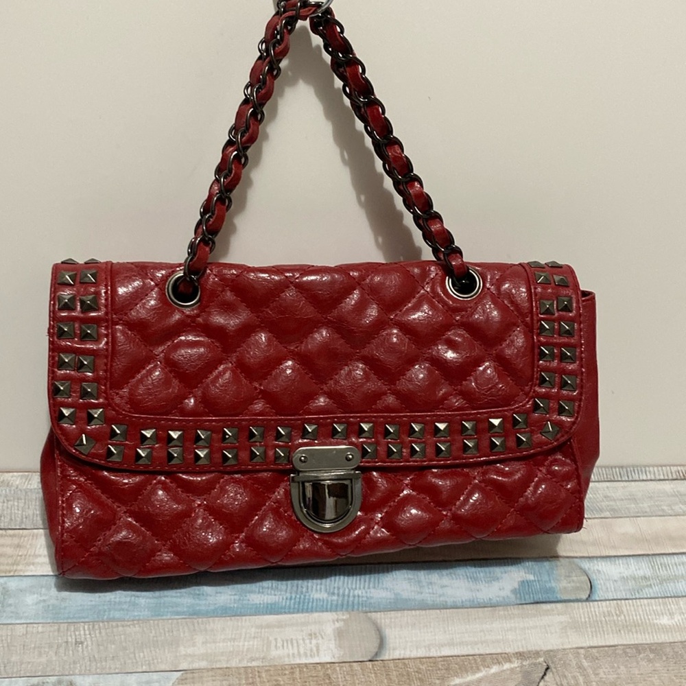 Red Quilted Handbag